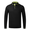 190g 40 count super cool fiber long sleeve turn down collar polo shirt i03 1878