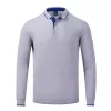 190g 40 count super cool fiber long sleeve turn down collar polo shirt i03 1878