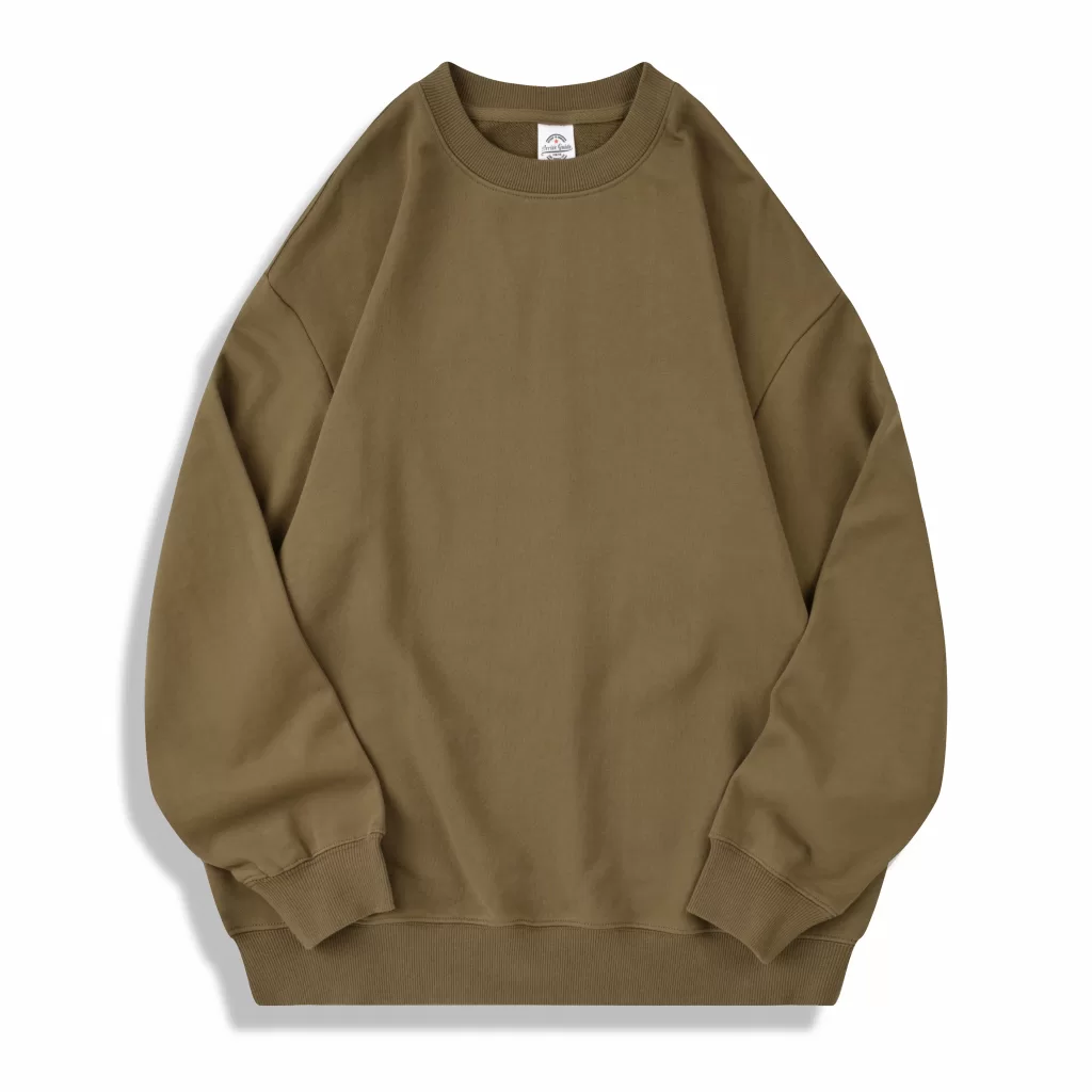 ag1026 350g oversized full cotton loopback crew neck classic edition hoodie