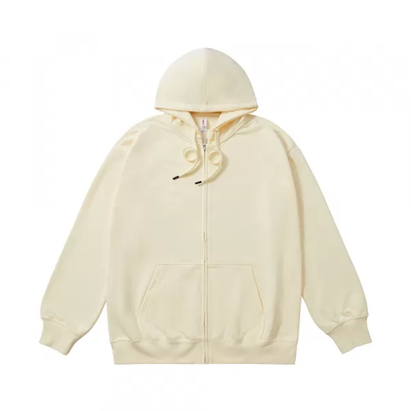 k1020l 330 oversized cvc loopback zip up hoodie