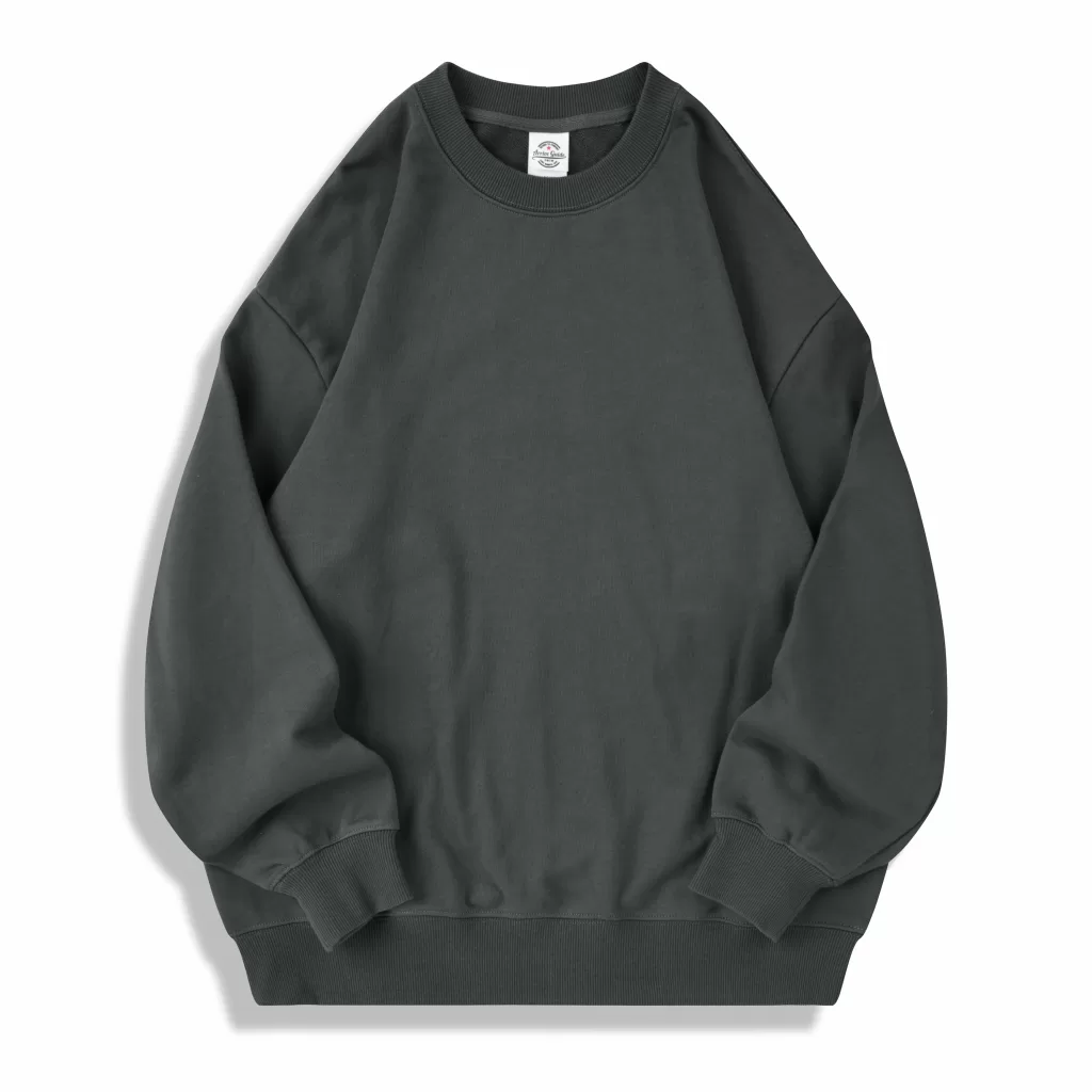 ag1026 350g oversized full cotton loopback crew neck classic edition hoodie