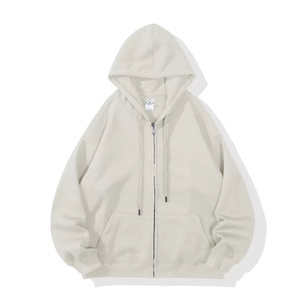 360g deluxe zippered hoodie