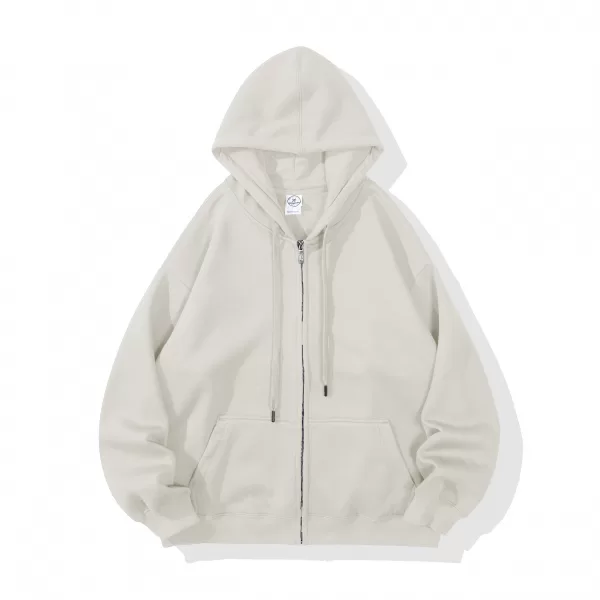 360g deluxe zippered hoodie