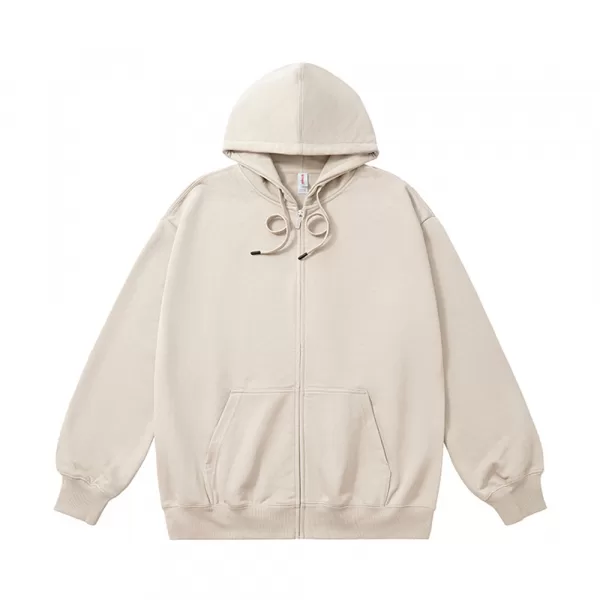 k1020l 330 oversized cvc loopback zip up hoodie