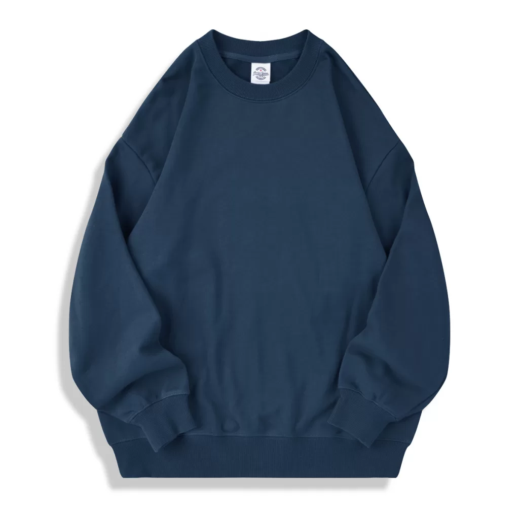 ag1026 350g oversized full cotton loopback crew neck classic edition hoodie