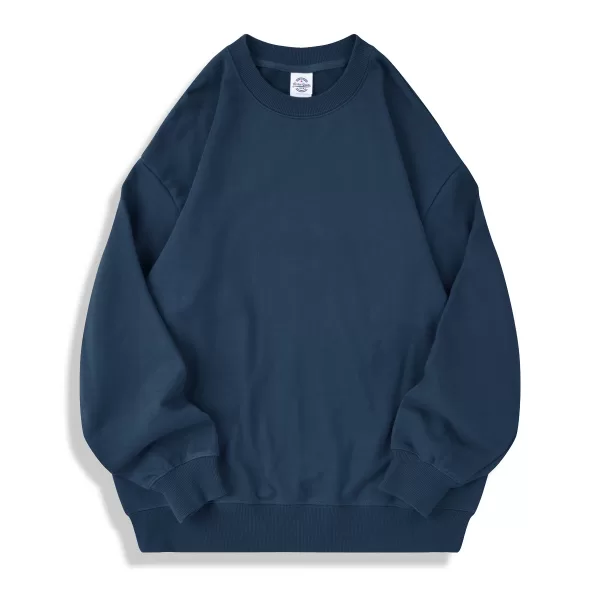 ag1026 350g oversized full cotton loopback crew neck classic edition hoodie