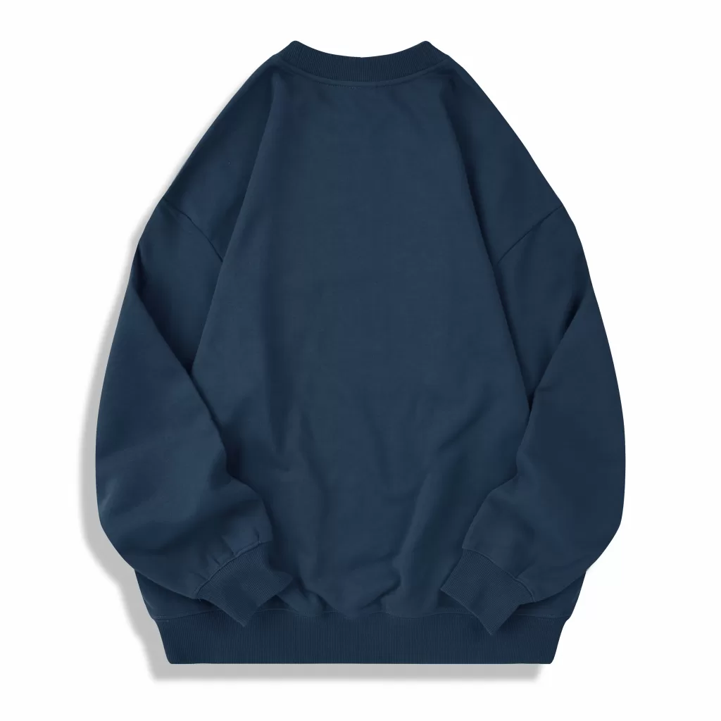 ag1026 350g oversized full cotton loopback crew neck classic edition hoodie