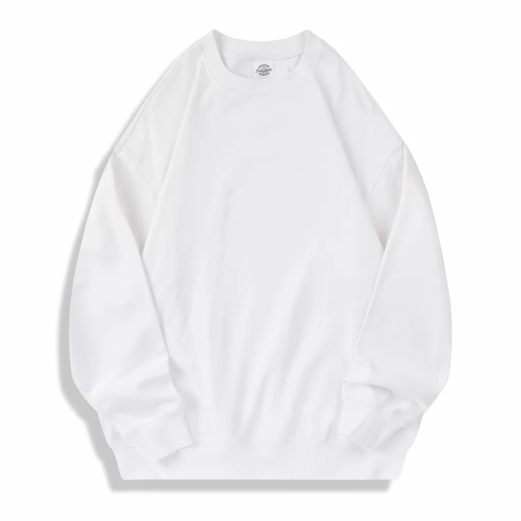 ag1026 350g oversized full cotton loopback crew neck classic edition hoodie