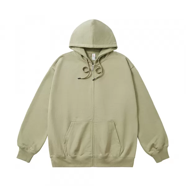 k1020l 330 oversized cvc loopback zip up hoodie