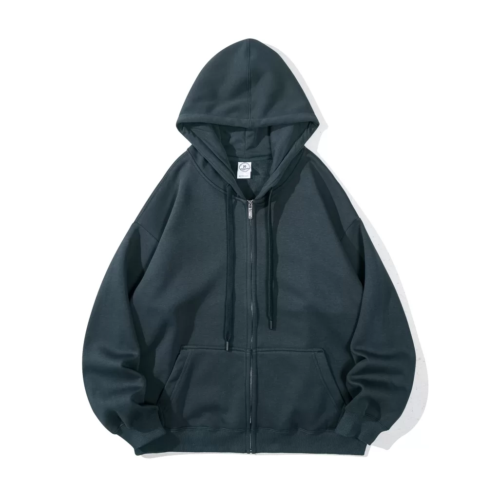 360g deluxe zippered hoodie