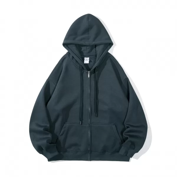 360g deluxe zippered hoodie