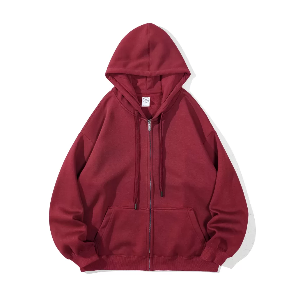 360g deluxe zippered hoodie