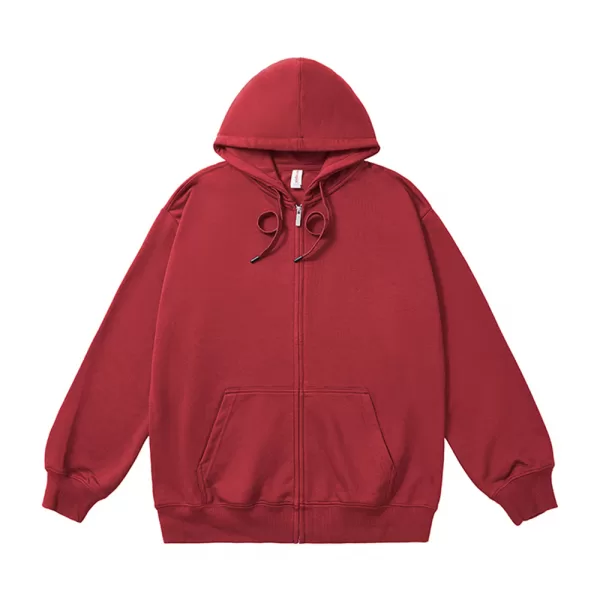 k1020l 330 oversized cvc loopback zip up hoodie