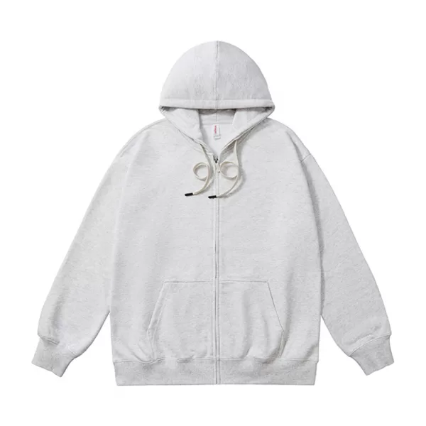 k1020l 330 oversized cvc loopback zip up hoodie