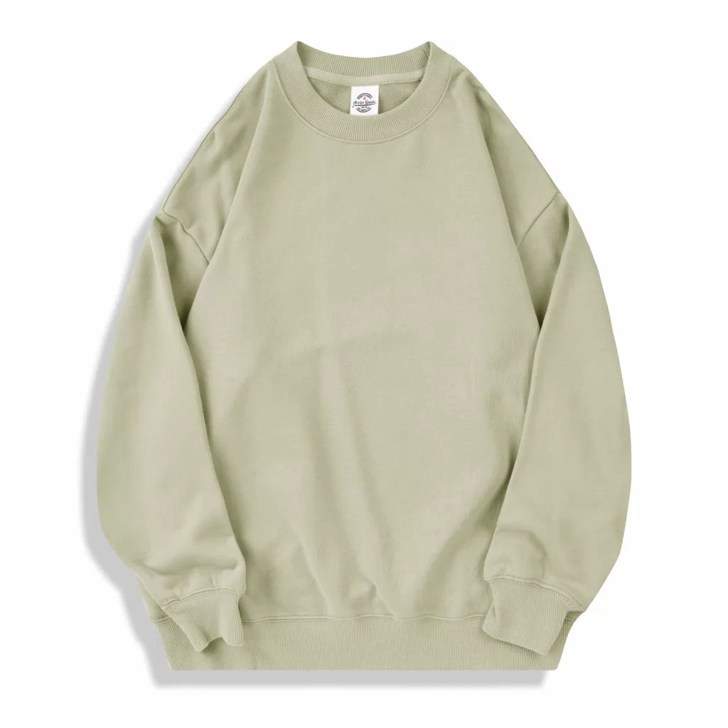 ag1026 350g oversized full cotton loopback crew neck classic edition hoodie