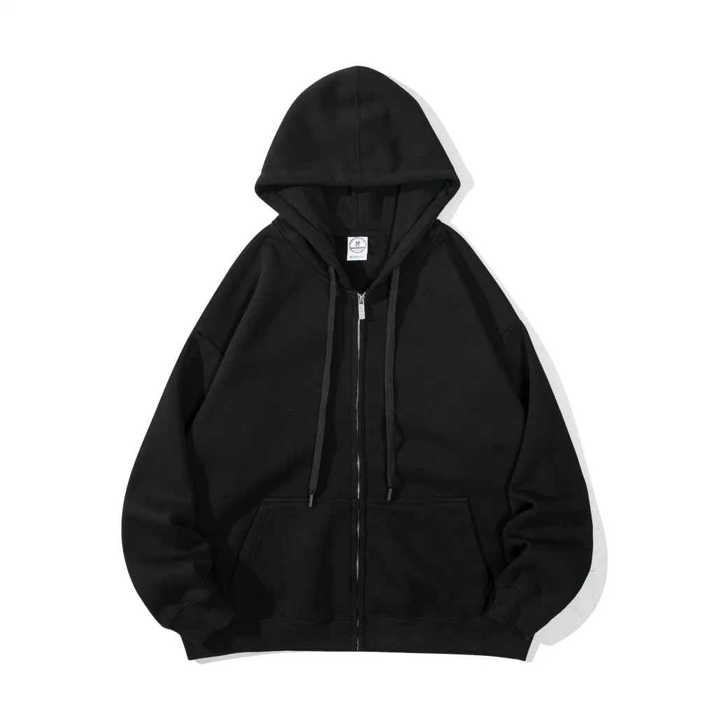 360g deluxe zippered hoodie