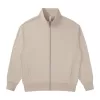 330g pure cotton terry stand collar zip up cardigan coat casual sweatshirt