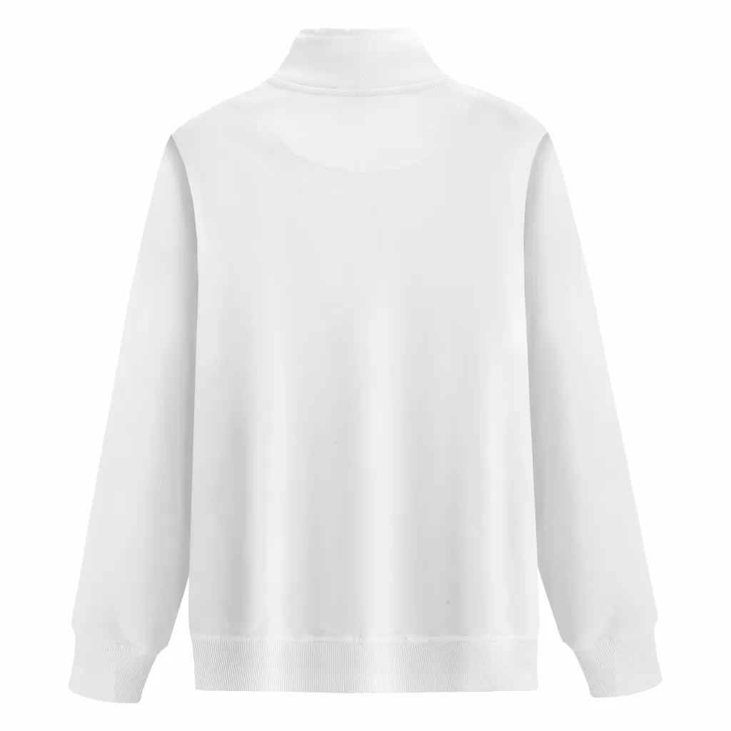 320g pure cotton fleece high collar sweatshirt