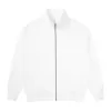 330g pure cotton terry stand collar zip up cardigan coat casual sweatshirt