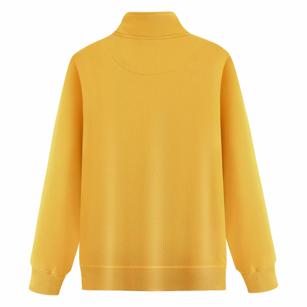 320g pure cotton fleece high collar sweatshirt