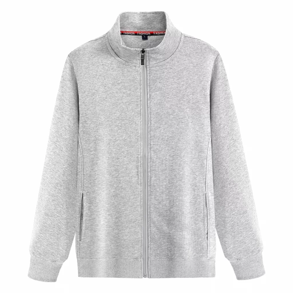 320g pure cotton fleece high collar sweatshirt