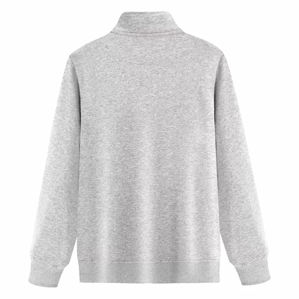 320g pure cotton fleece high collar sweatshirt