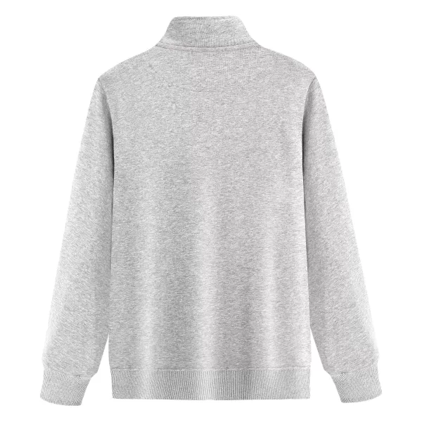 320g pure cotton fleece high collar sweatshirt