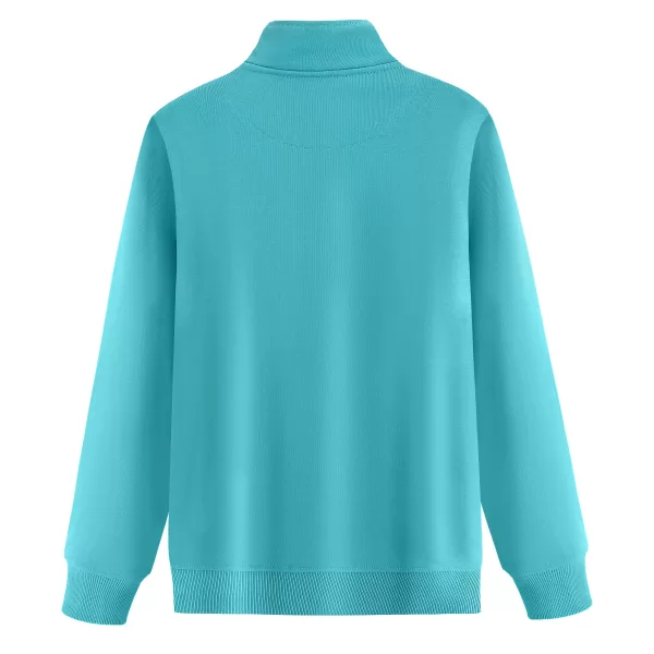 320g pure cotton fleece high collar sweatshirt