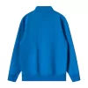 480g silver fox velvet zip up stand collar sweater