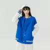 oversized color block baseball jacket (unlined)