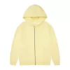 new 330g pure cotton looped shoulder drop zip up hoodie jacket