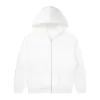 380g heavyweight cotton carbon brushed fleece zip up hoodie