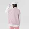 oversized color block baseball jacket (unlined)