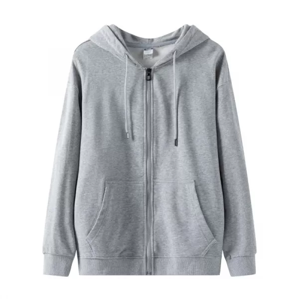 drop shoulder zippered hoodie with pocket (fleece 300g)