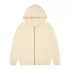 new 330g pure cotton looped shoulder drop zip up hoodie jacket