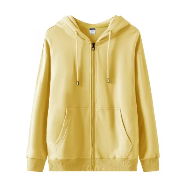 drop shoulder zippered hoodie with pocket (fleece 300g)