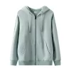 drop shoulder zippered hoodie with pocket (fleece 300g)